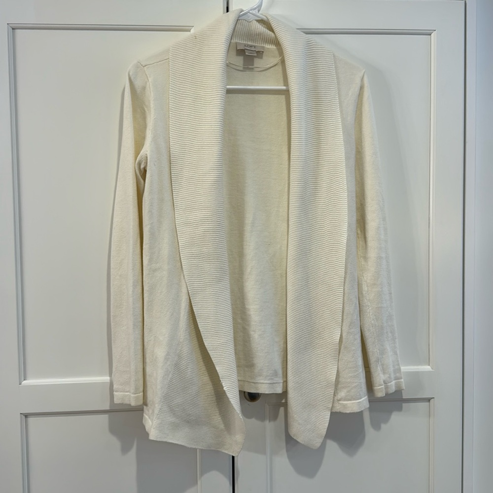 White Cream LOFT Cardigan